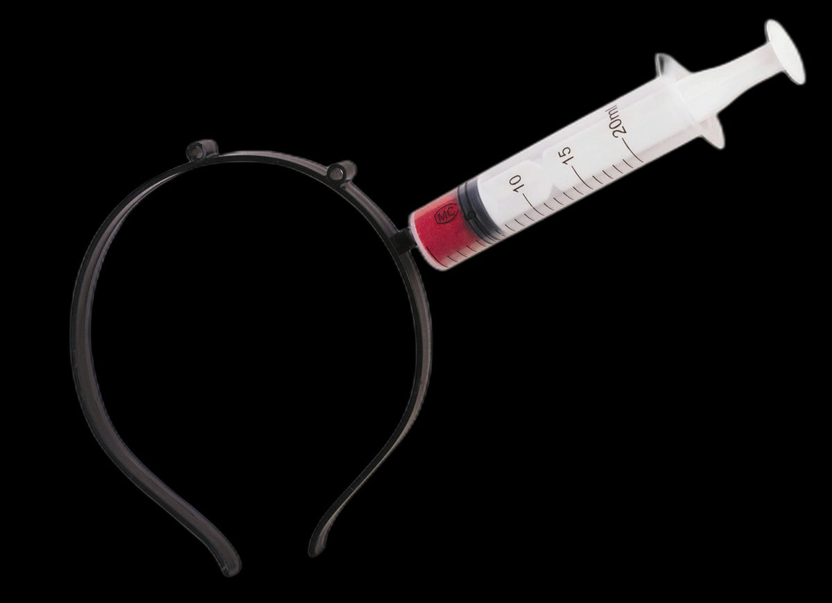 Syringe In Head Bloody Zombie Halloween Headband