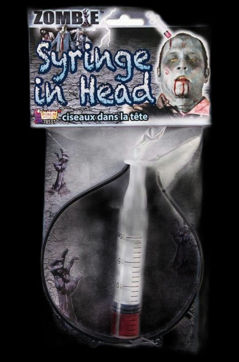 Syringe In Head Bloody Zombie Halloween Headband