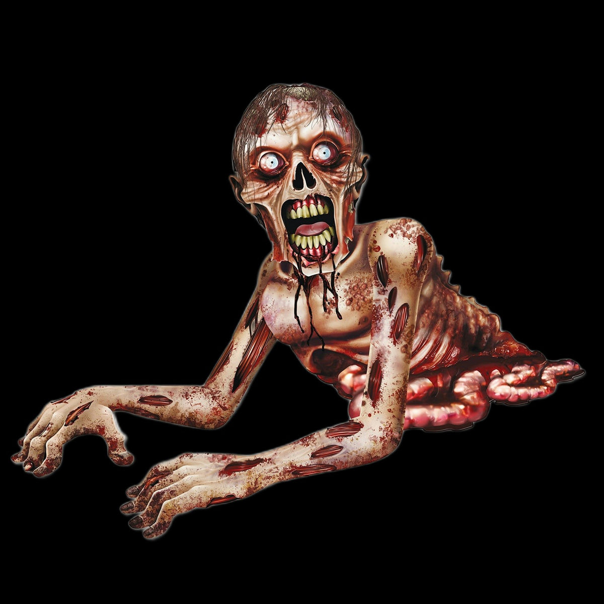 Jointed Zombie Crawler Halloween Party Wall Decoration