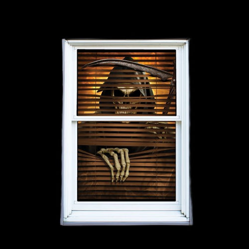 36in Window Cover Creeper Grim Reaper Decoration Halloween Prop