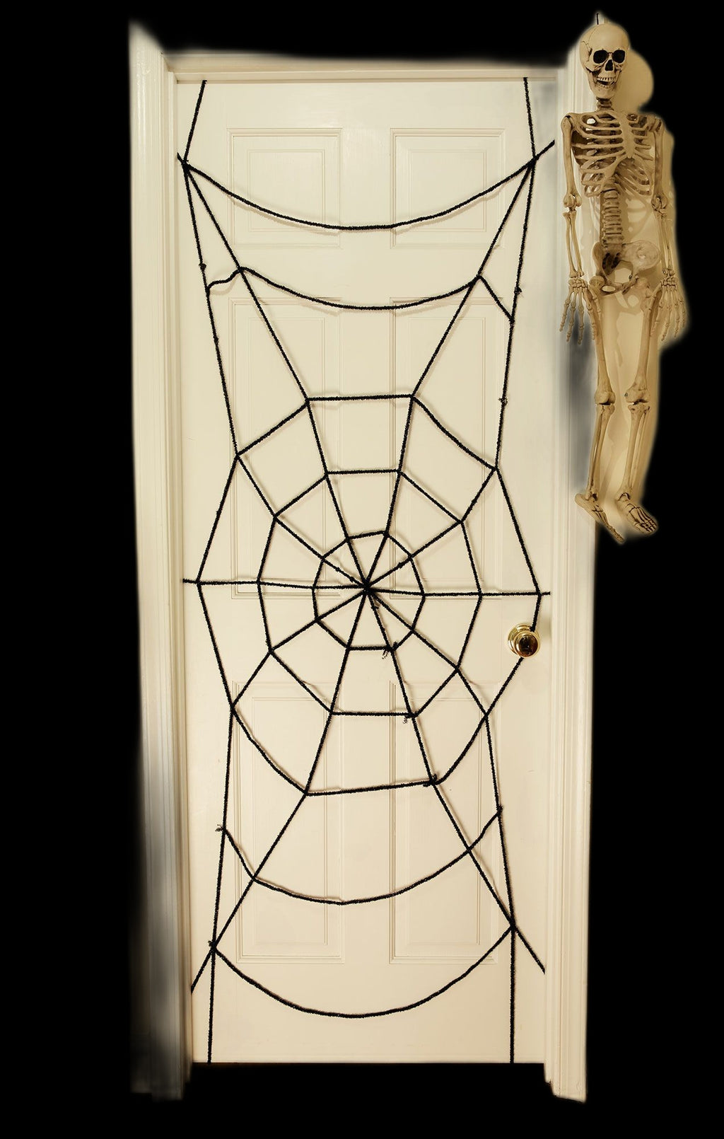7 Foot Black Spiderweb Door Rope Halloween Decoration